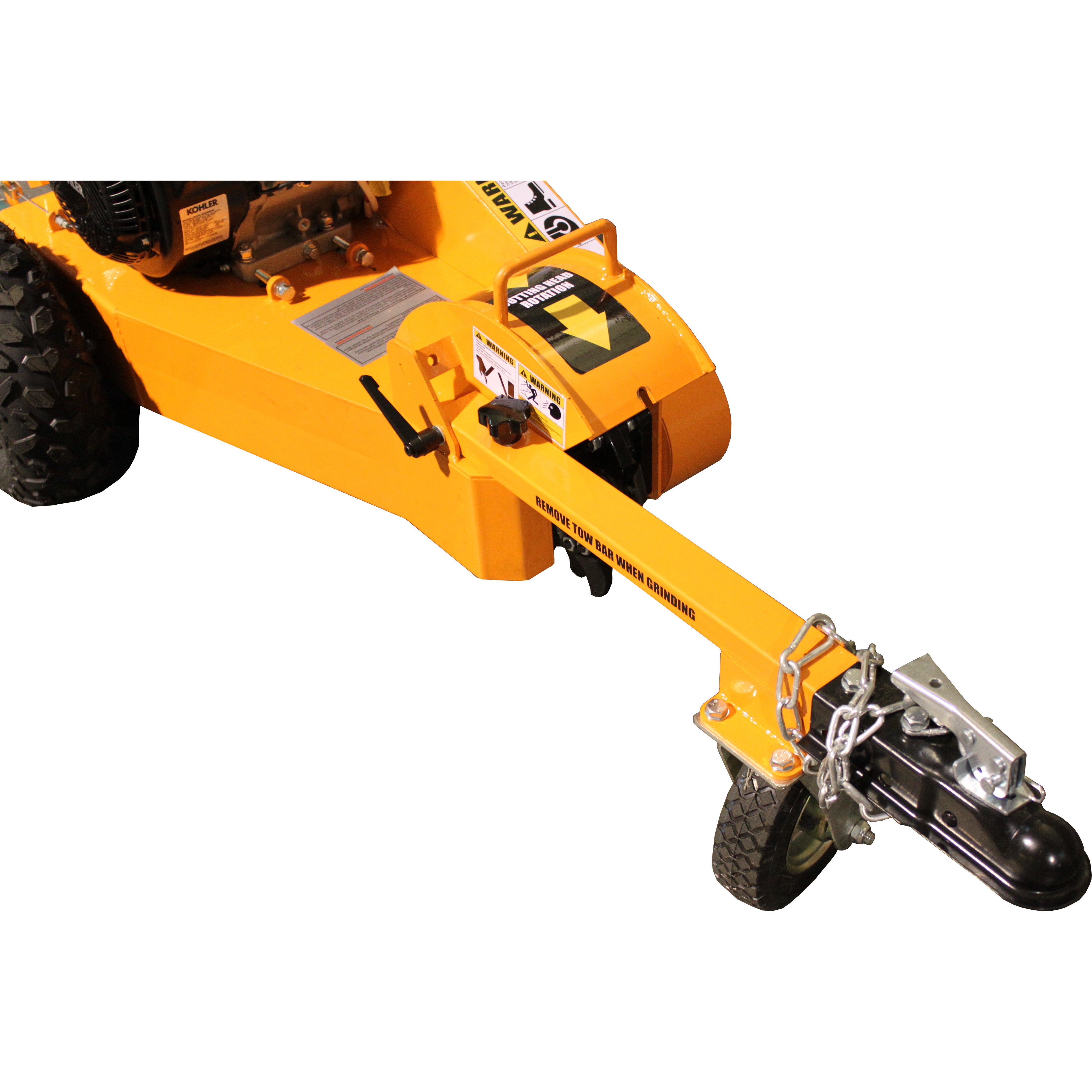 Self Propelled 14HP Stump Grinder w/ Extra Teeth, Tow Bar, Electric Start, All Weather Cover, Hour Meter, and GreenTeeth 500 Series LoPro Compatible