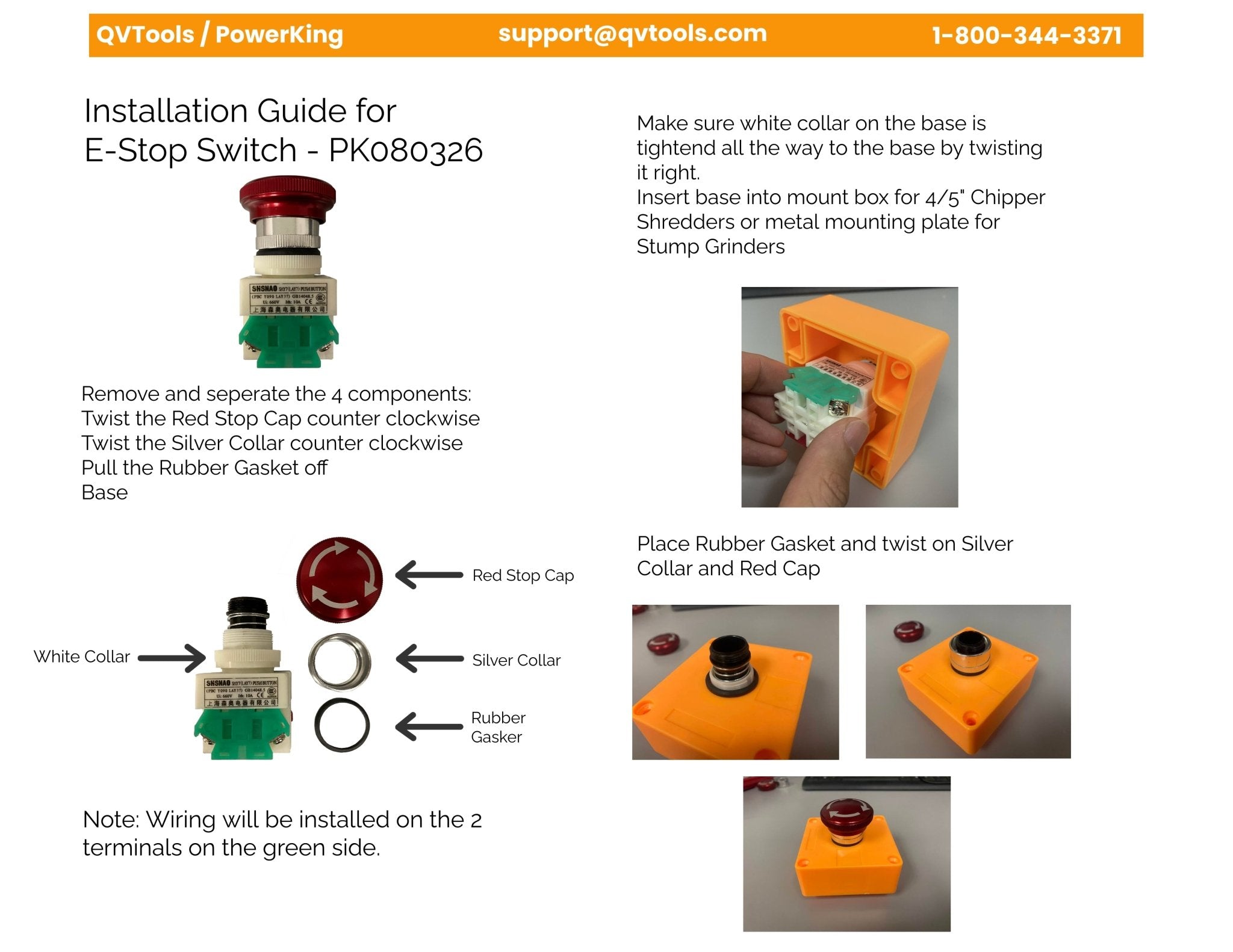 Emergency Stop Switch (2023 Model) - QVTools - Power King
