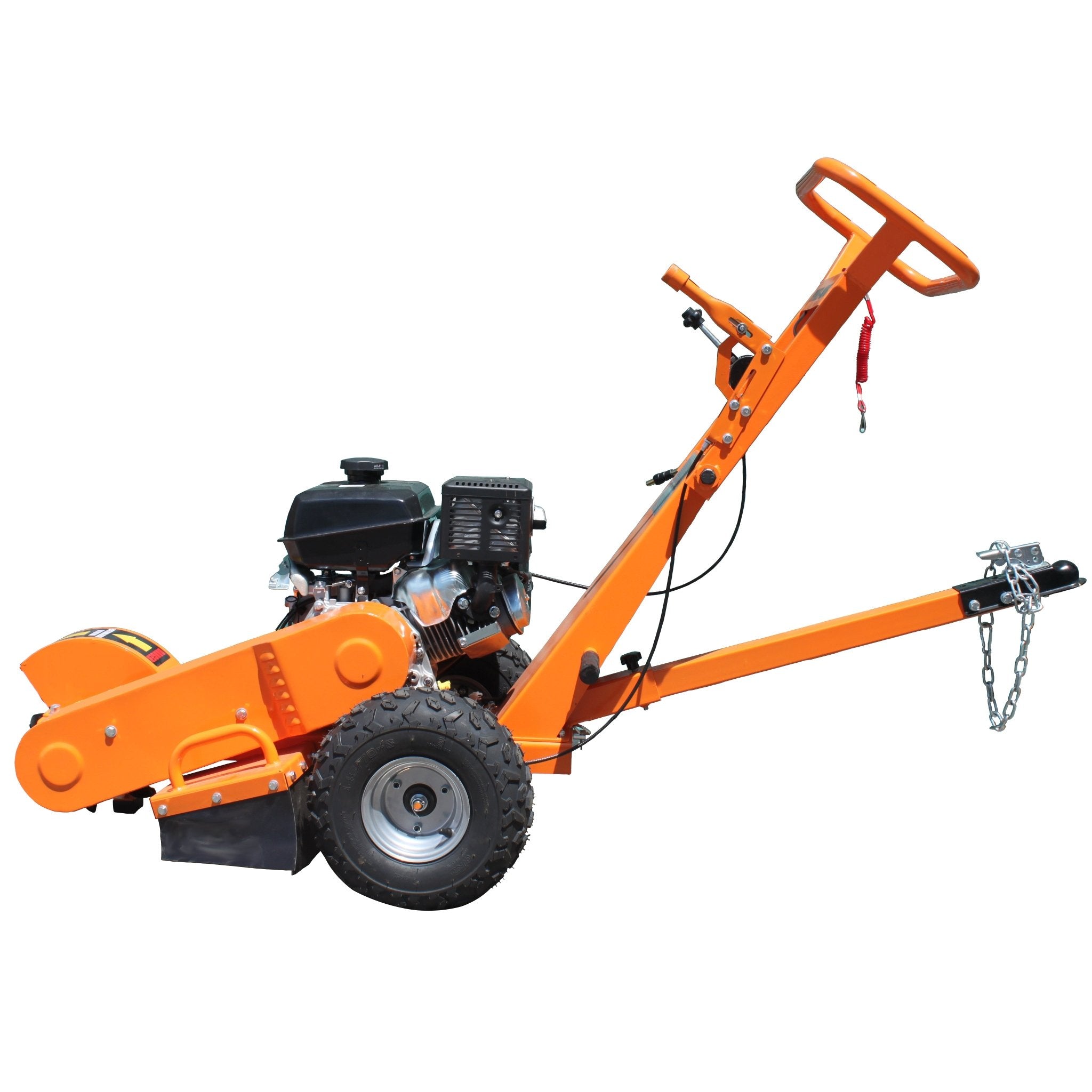 14HP Stump Grinder w/ Electric Start, Hour Meter, Green Teeth Compatible Wheel - QVTools - Power King