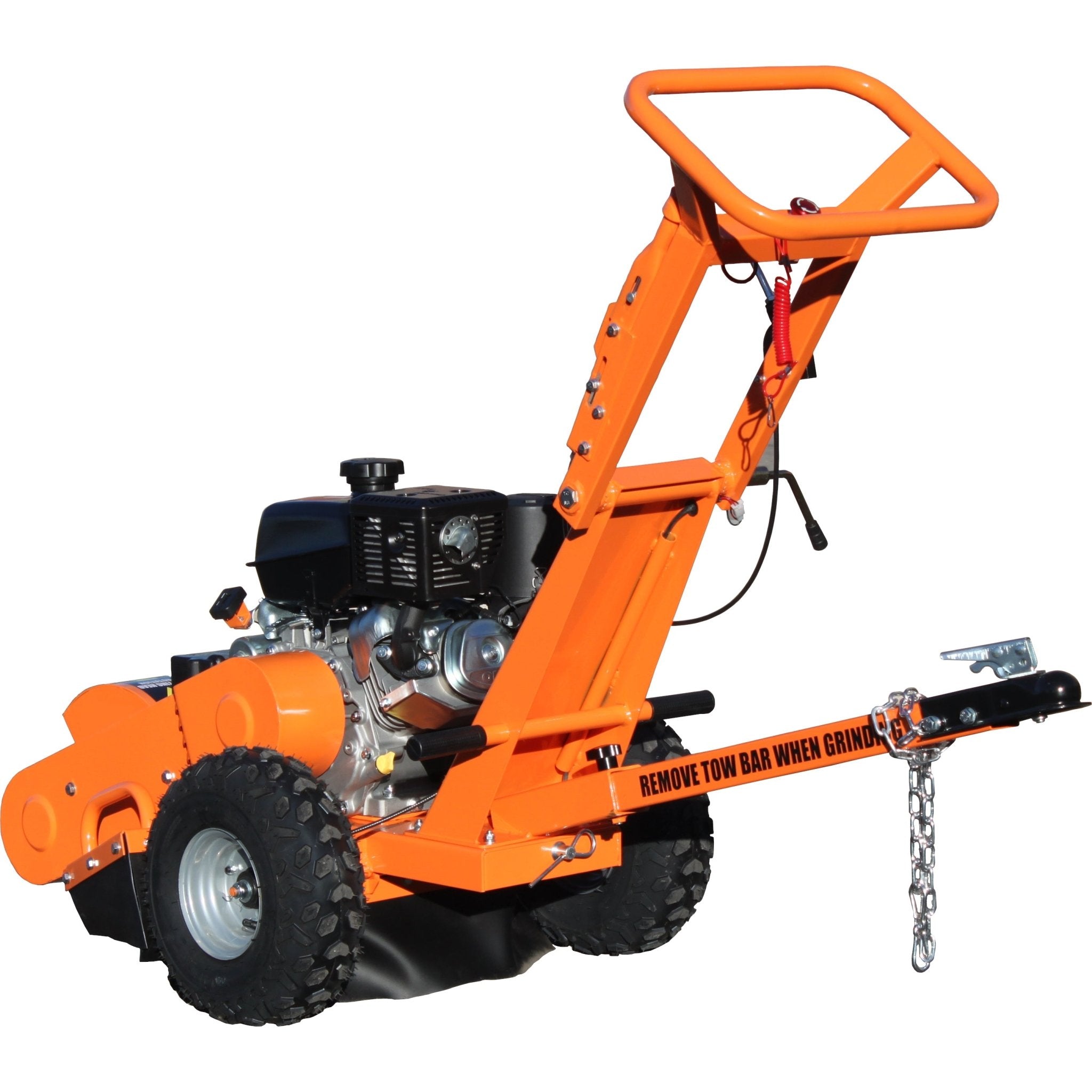 14HP Stump Grinder w/ Electric Start, Hour Meter, Green Teeth Compatible Wheel - QVTools - Power King