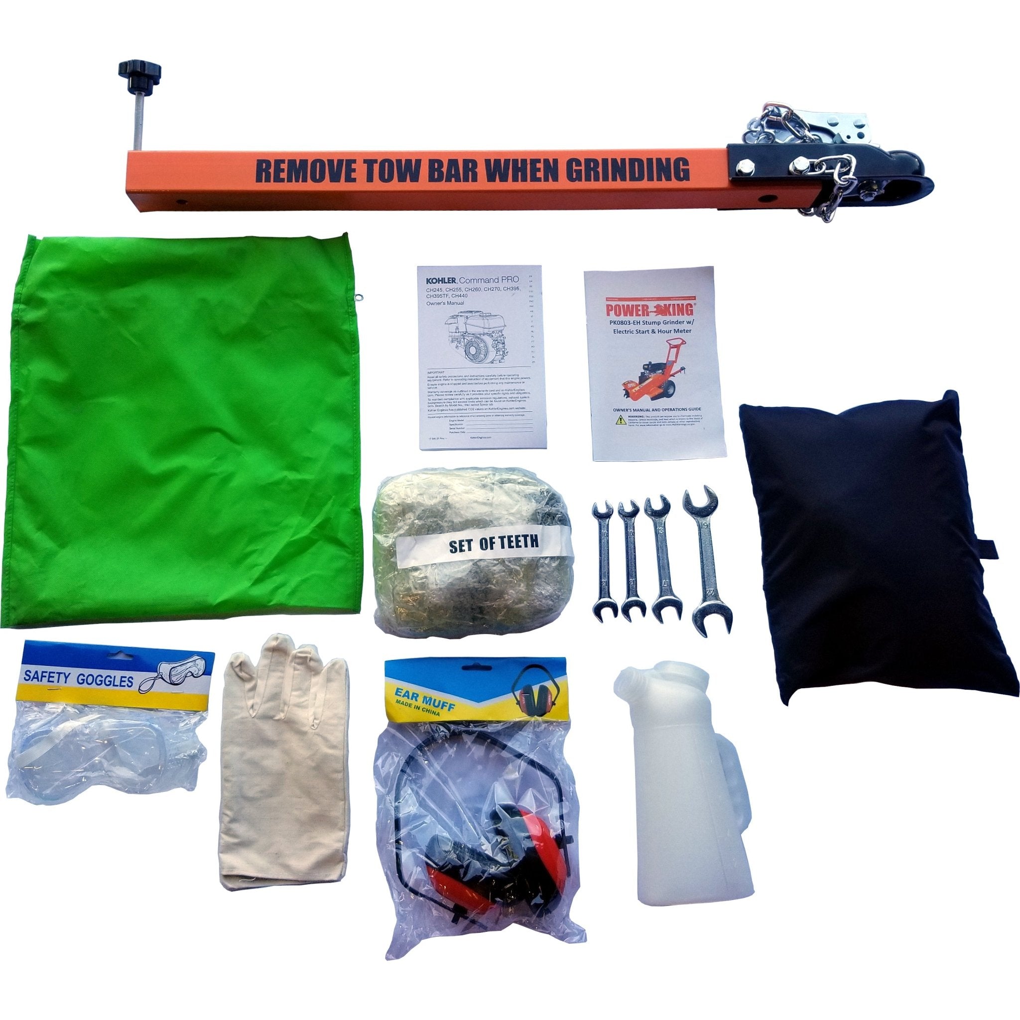 14HP Stump Grinder w/ GreenTeeth Compatible Wheel - QVTools - Power King